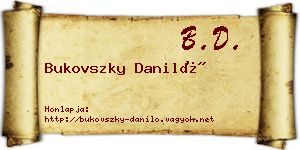 Bukovszky Daniló névjegykártya